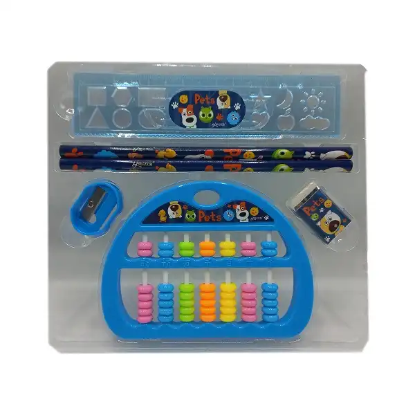 بسته لوازم تحریر مدل حیوانات مجموعه 6 عددی