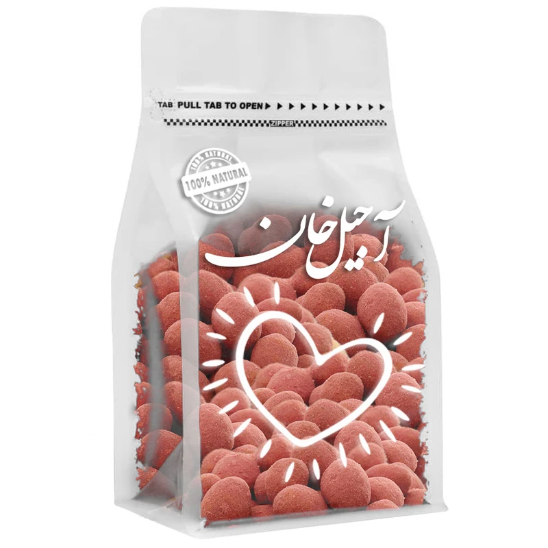 بادام زمینی روکشدار سرکه ای آجیل خان - 150 گرم