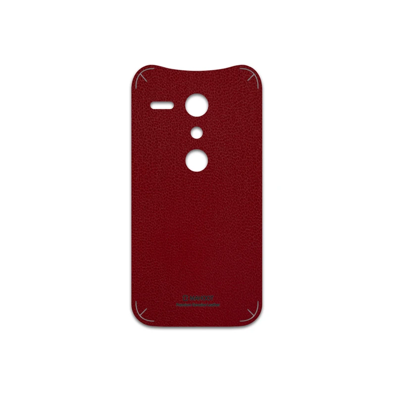 برچسب پوششی ماهوت مدل Red-Leather مناسب برای گوشی موبایل موتورولا Moto G