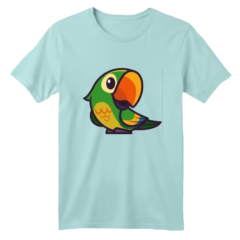 تی شرت آستین کوتاه بچگانه مدل طوطی