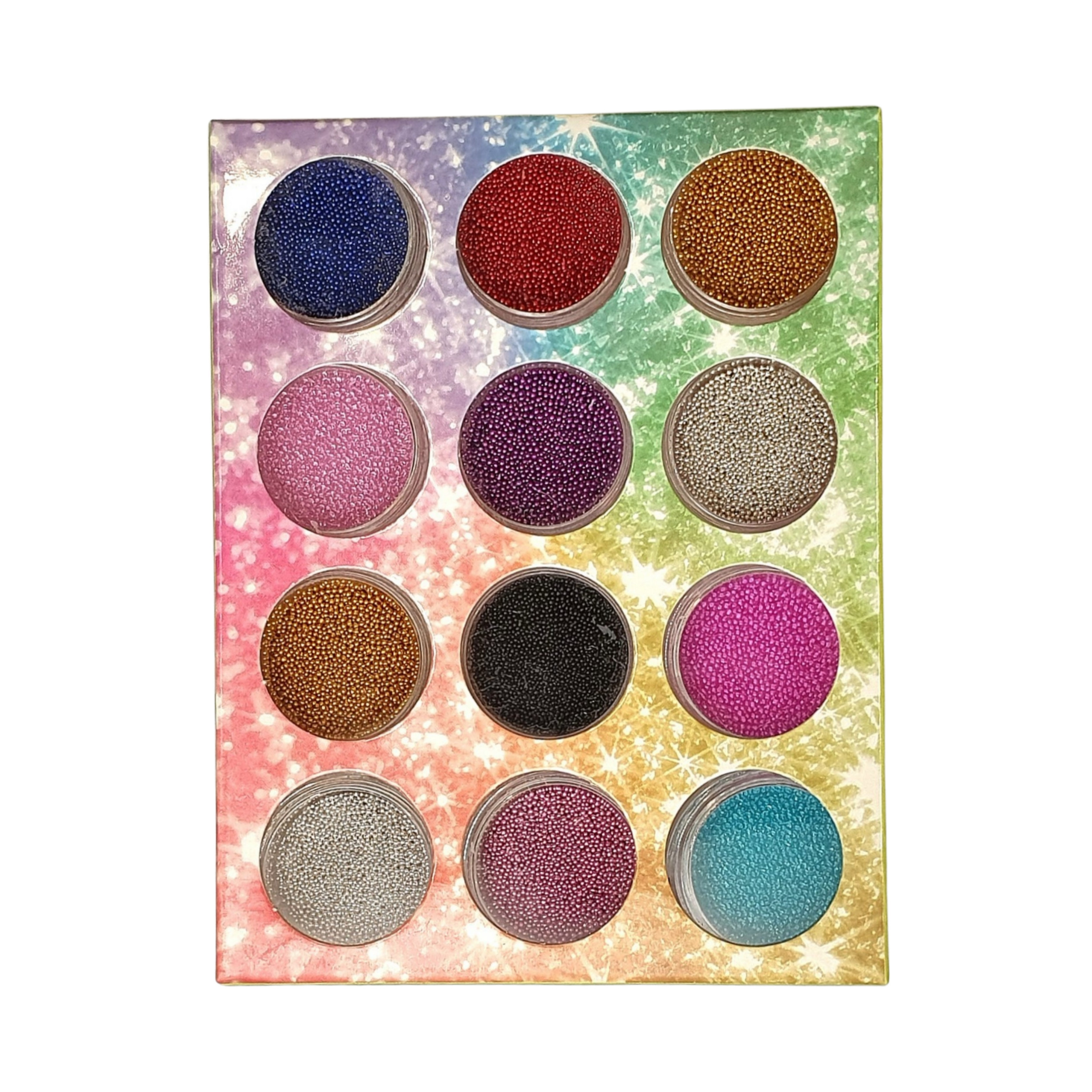 مجموعه تزیین ناخن مدل خاویار بسته 12 عددی