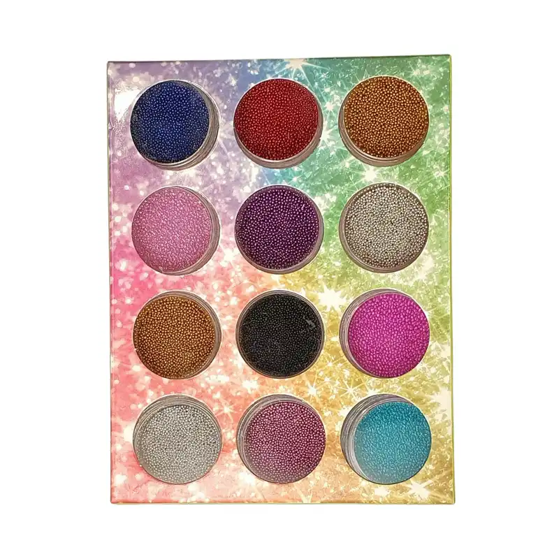 مجموعه تزیین ناخن مدل خاویار بسته 12 عددی