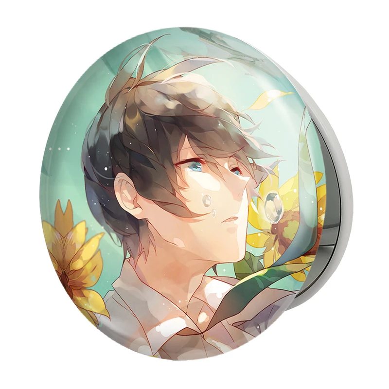 آینه جیبی خندالو طرح هاروکا ناسه انیمه فری تیل Fairy Tail مدل تاشو کد 15626 