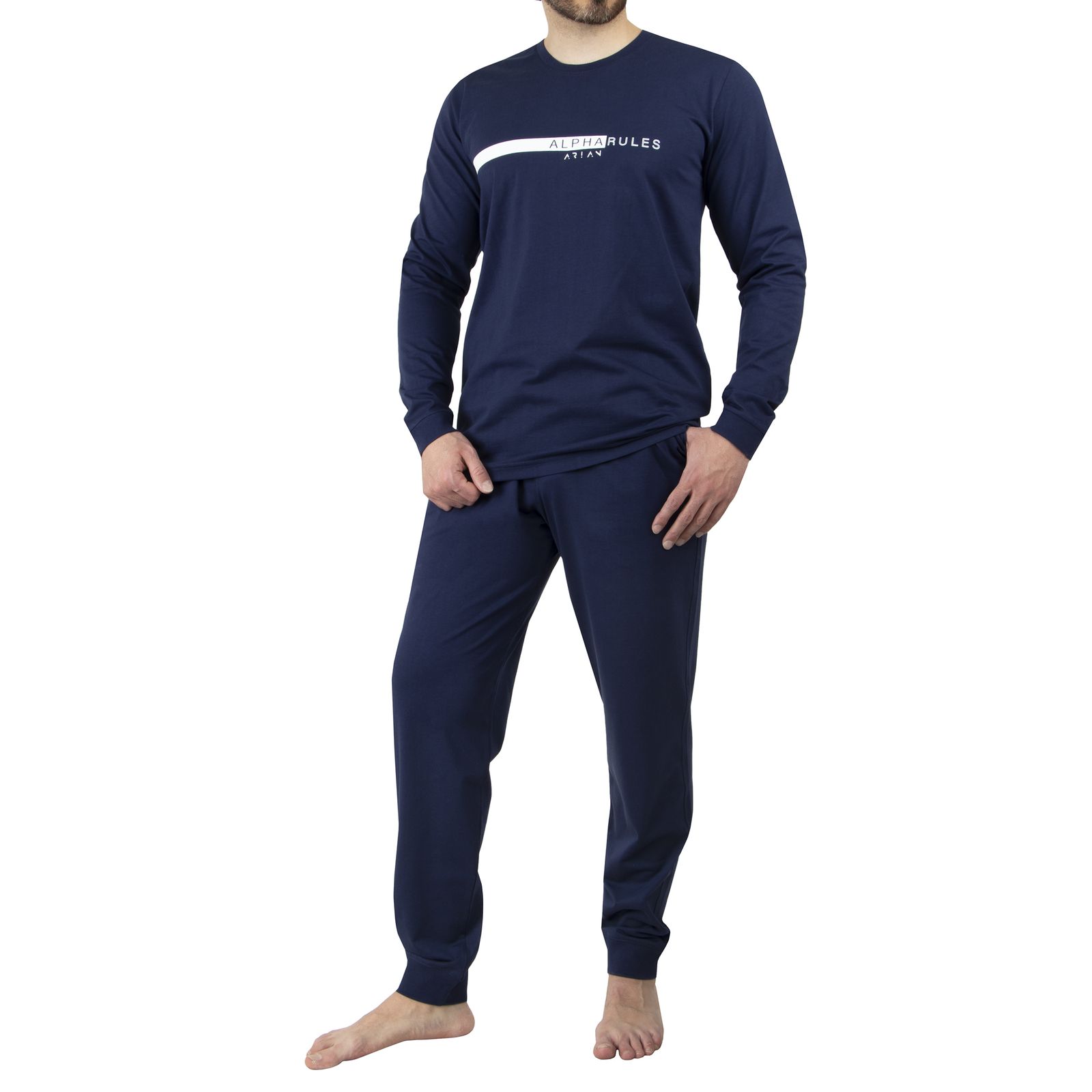 ست تی شرت و شلوار مردانه آریان نخ باف مدل Z17633 -  - 2