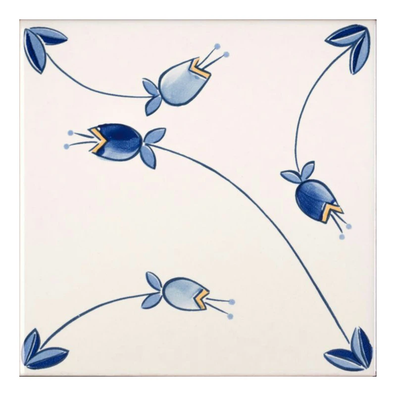 کاشی گلاک مدل سنتی ایرانی طرح گل قدیمی کد TT107