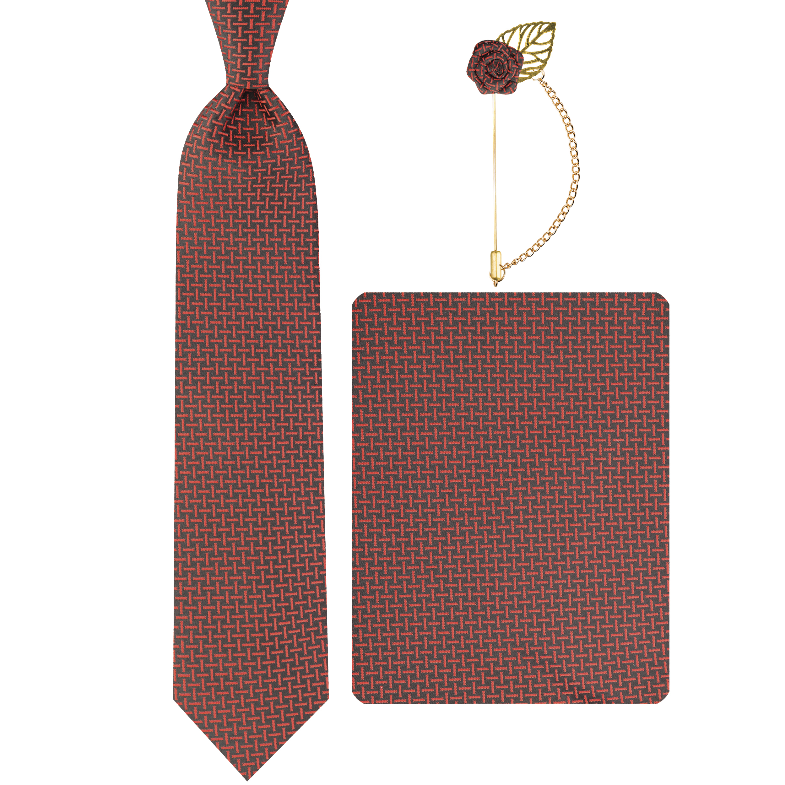 ست کراوات و دستمال جیب و گل کت مردانه جیان فرانکو روسی مدل GF-ST993-BE 