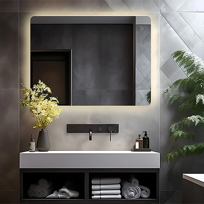 آینه سرویس بهداشتی آزالیا مدل بک لایت نوردار MSBC5070 سایز 50x70 سانتی متر