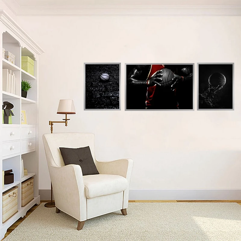 تابلو بکلیت طرح ورزش بسکتبال مدل شاین اکلیلی SI-840 مجموعه 3 عددی