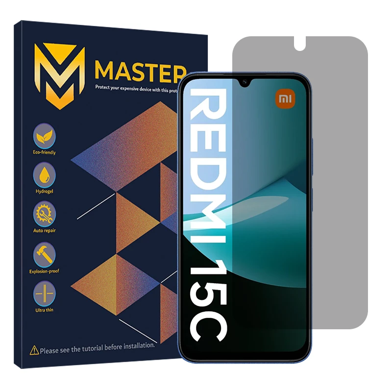 محافظ صفحه نمایش حریم شخصی مستر مدل Resistant مناسب برای گوشی موبایل شیائومی Redmi 15C
