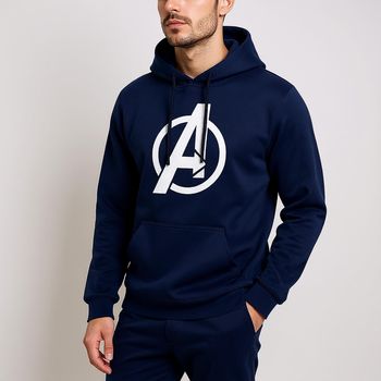 هودی مردانه طرح Avengers کد F268 رنگ سرمه ای