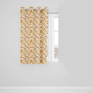 پرده مدل مخمل پانچی طرح شاخه و پرنده کد 8020 سایز 140x190 سانتی متر