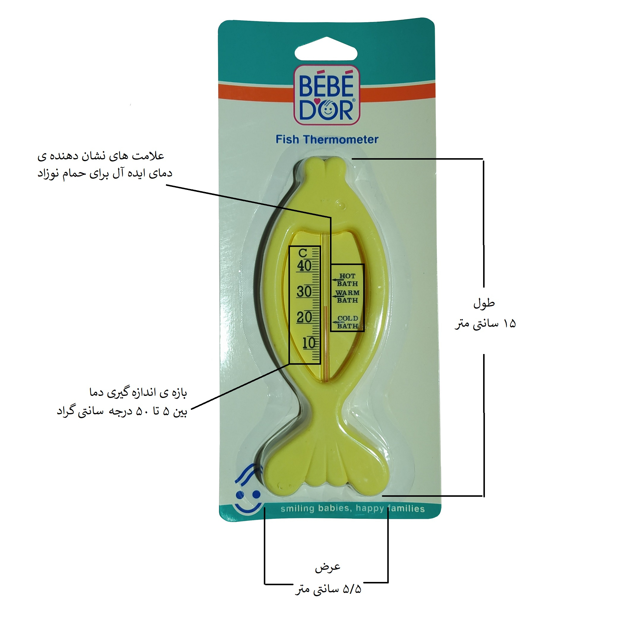 دماسنج اتاق کودک به به دور مدل Little Fish-Y