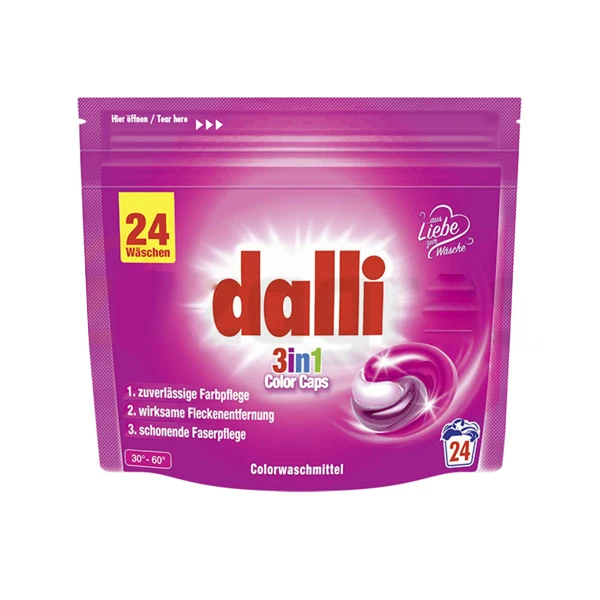 قرص لباسشویی دالی مدل 3in1 Color Caps مناسب برای لباس های رنگی بسته بندی 24 عددی