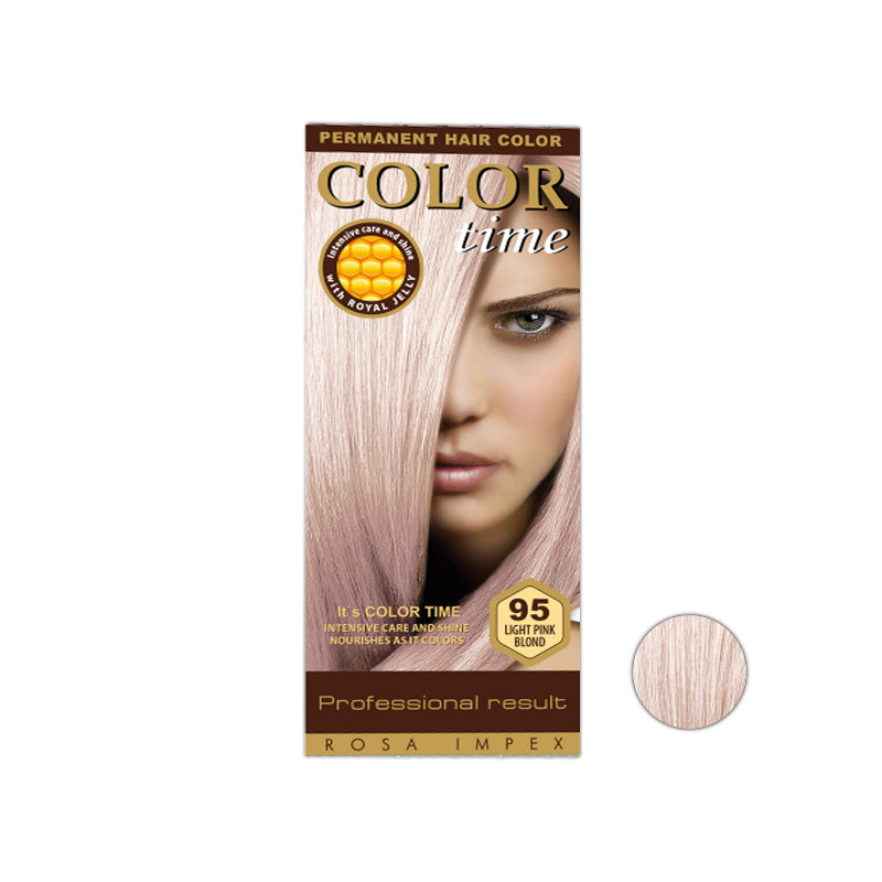 کیت رنگ مو کالرتایم شماره 95 حجم 40 میلی لیتر رنگ بلوند صورتی