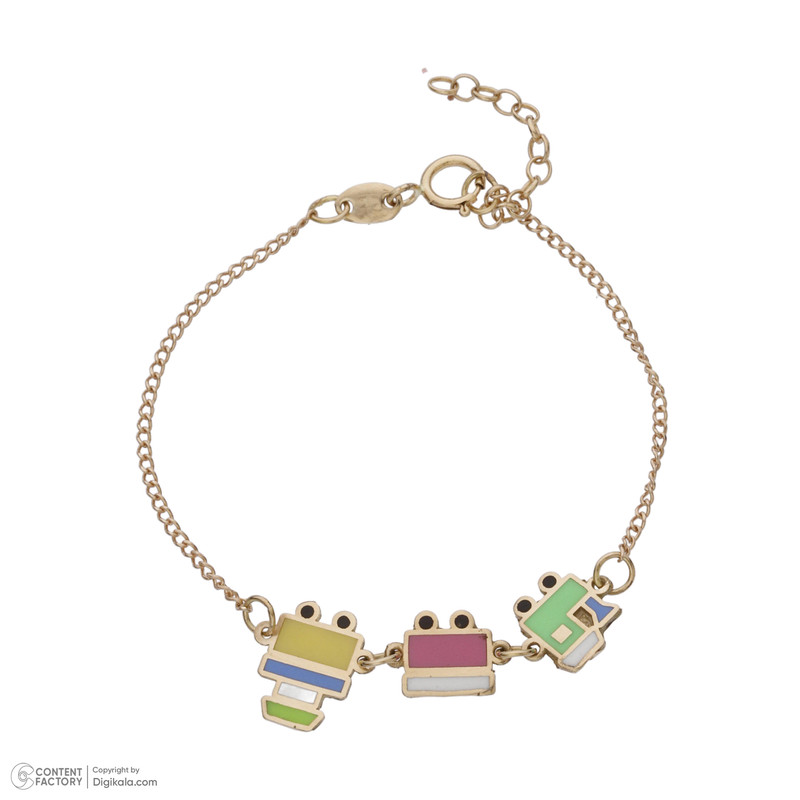 دستبند طلا 18 عیار دخترانه مایا ماهک مدل MB1643 طرح قطار دستبند طلا 18 عیار دخترانه مایا ماهک مدل MB1643 طرح قطار