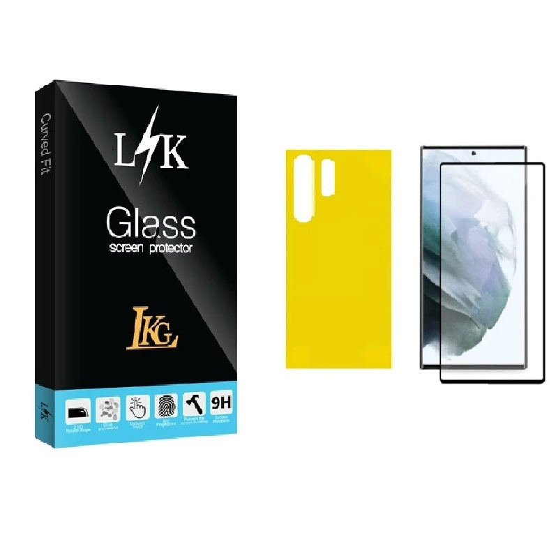 محافظ صفحه نمایش ال کا جی مدل LK Nano Polymer مناسب برای گوشی موبایل سامسونگ Galaxy S22 Ultra به همراه محافظ پشت گوشی