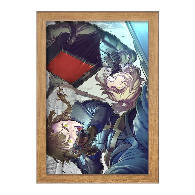 تابلو خندالو مدل تانیا و ماری انیمه یوجو سنکی کد 34673