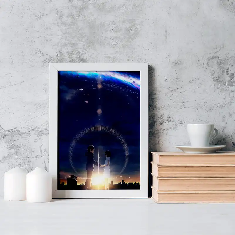 تابلو خندالو مدل تاکی تاچیبانا و میتسویا میامیزو انیمه یورنیم نام تو کد 16297