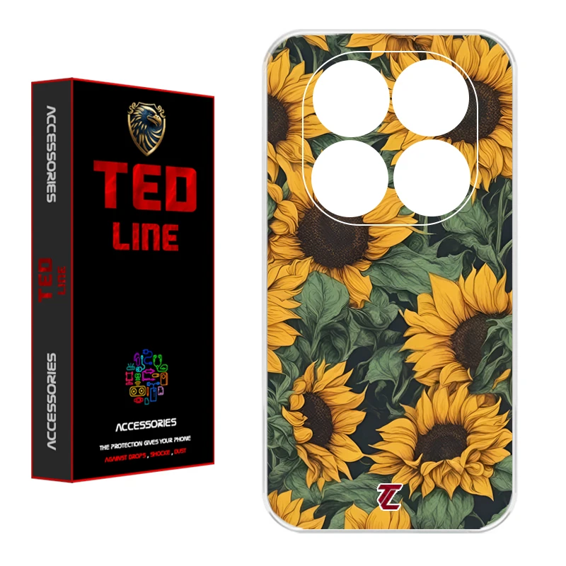 کاور تدلاین طرح گل آفتاب گردان کد 1145 مناسب برای گوشی موبایل شیائومی Poco X7 / Redmi Note 14 Pro 4G