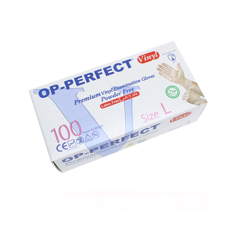 دستکش وینیل اپی پرفکت مدل 100 سایز لارج بسته 100 عددی