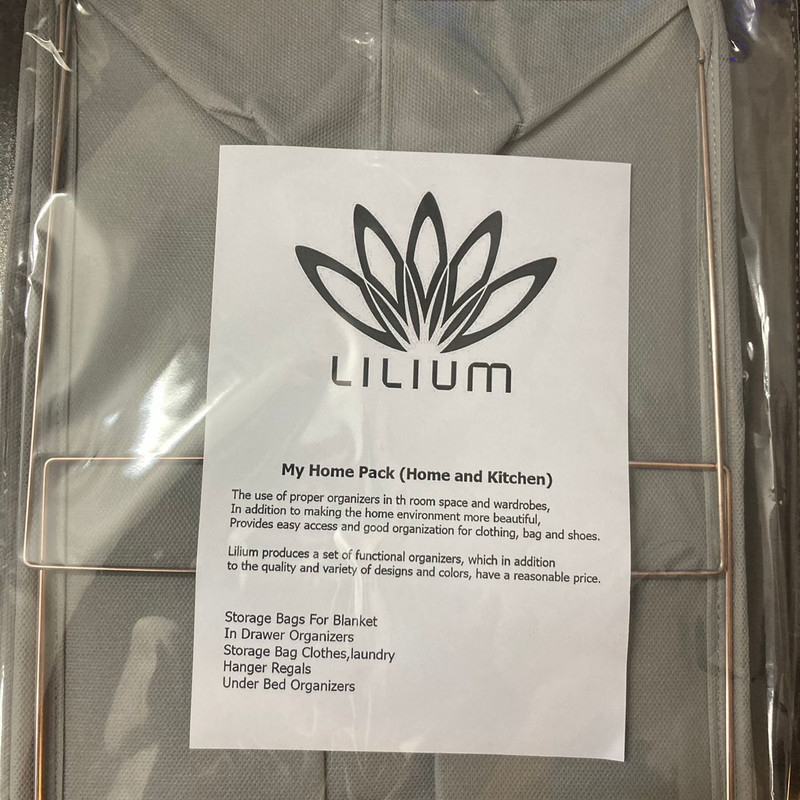 ارگانایزر لباس لیلیوم مدل جمع شونده بسته 5 عددی