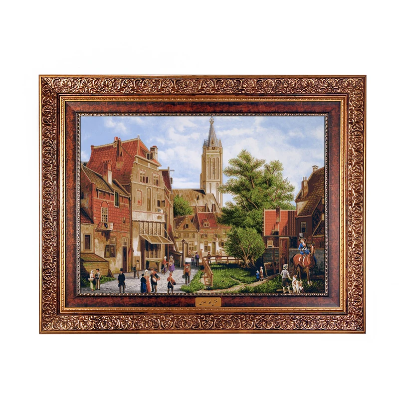 تابلو فرش ماشینی نقش نگار رضوی طرح منظره کد 577C