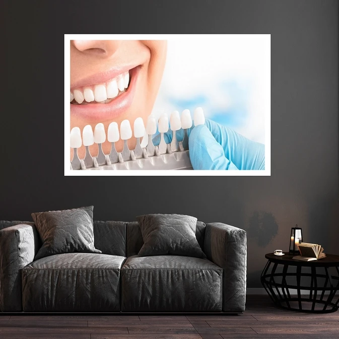 تابلو بکلیت طرح لبخند و دندانپزشکی مدل قاب شاسی W-s9478