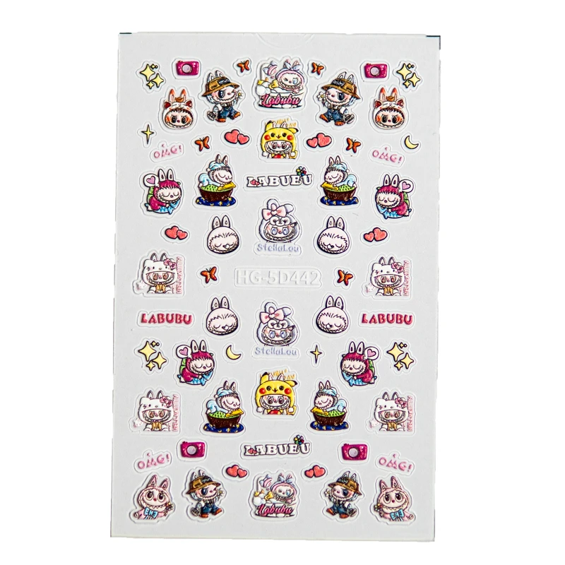 برچسب لنز ناخن مدل لبوبو کد HG-5D442