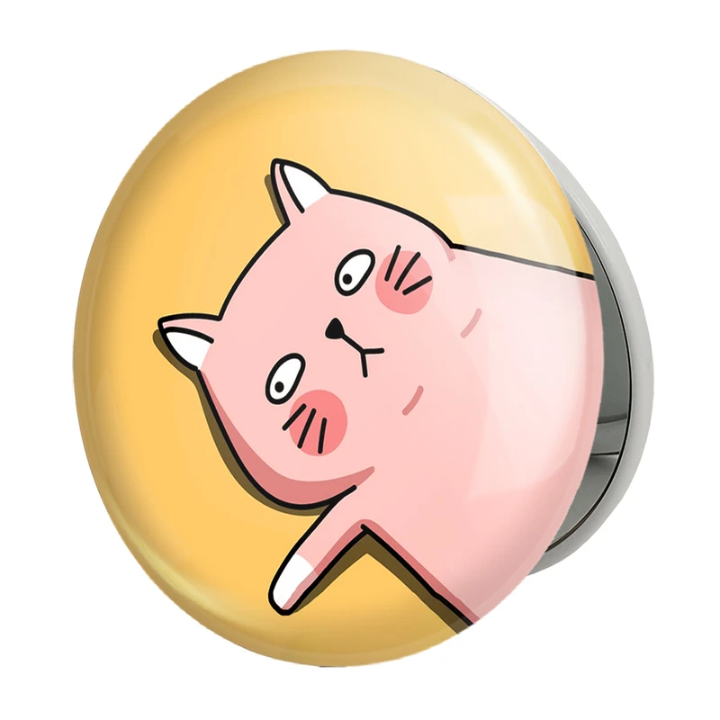 آینه جیبی خندالو طرح گربه Cat مدل تاشو کد 23298 