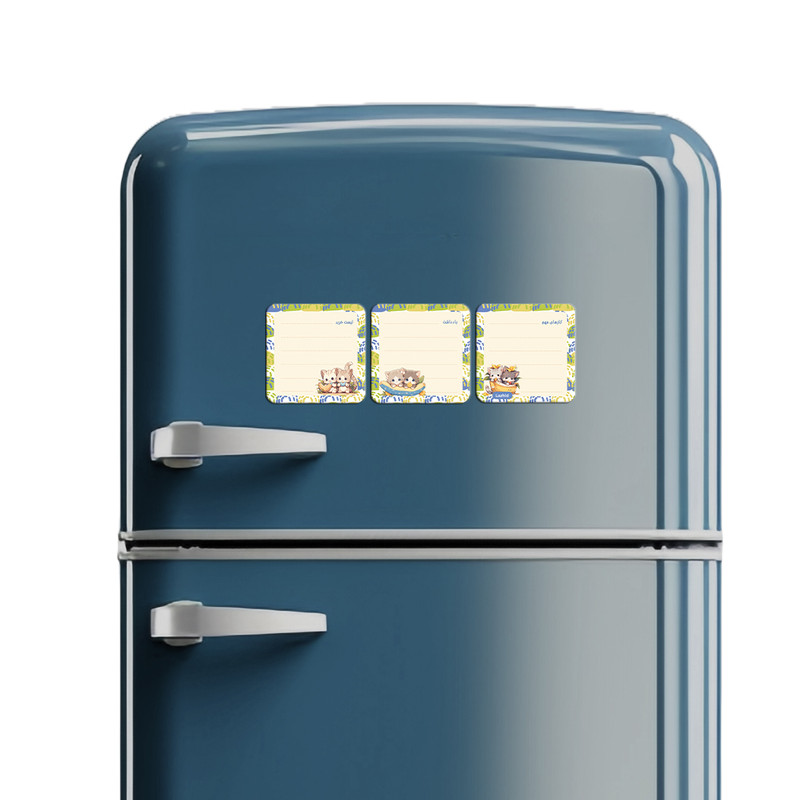 تخته وایت برد لاژید مدل برنامه ریزی سایز 9X9 سانتی متر مجموعه 3 عددی