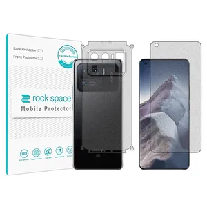 Matte Rockspace HyMTT screen protector suitable for the Xiaomi Mi 11 Ultra mobile phone along with the back of the phone