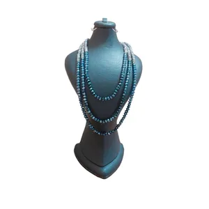 گردنبند زنانه مدل مهره ای 3 لاین