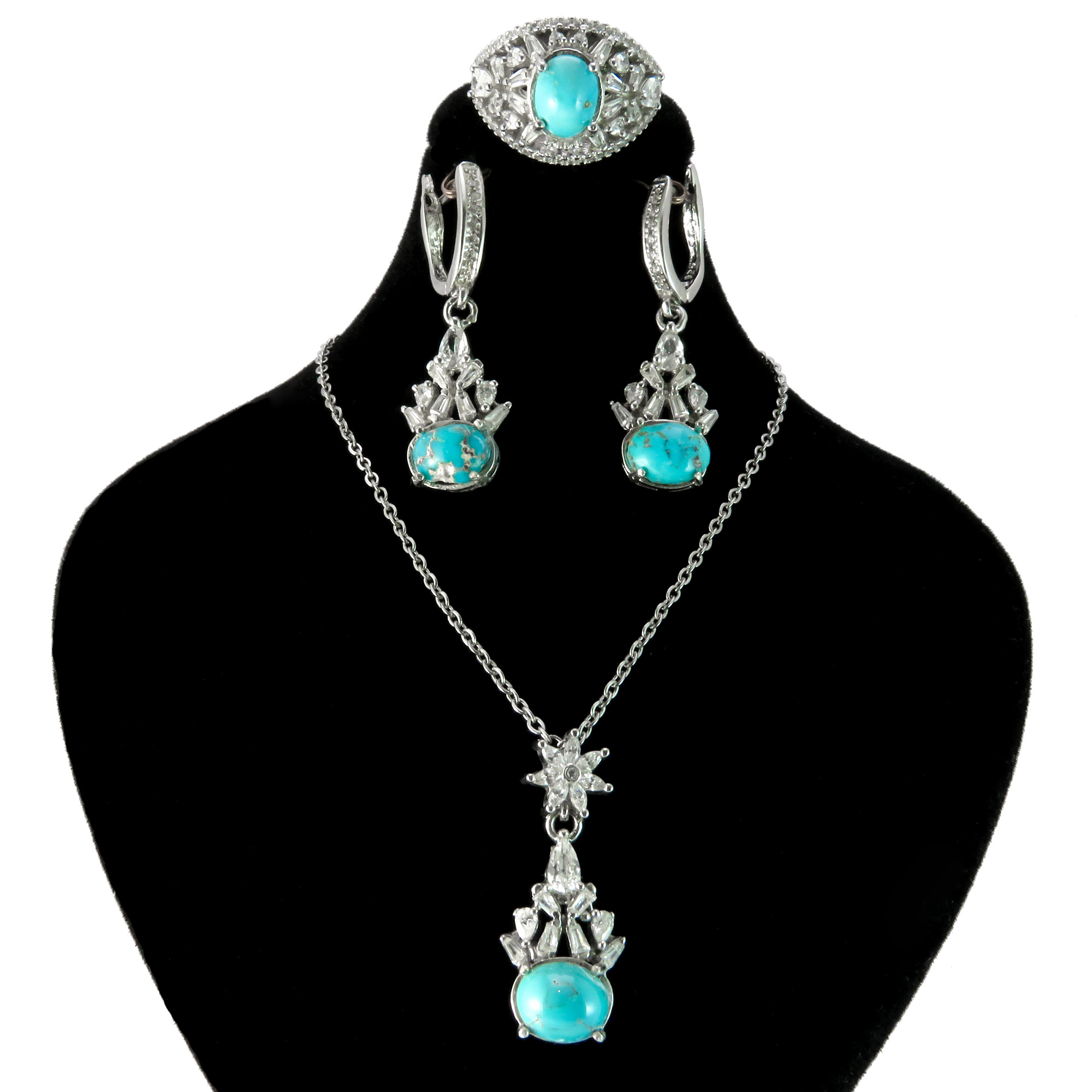 نیم ست نقره زنانه کد AV039-2