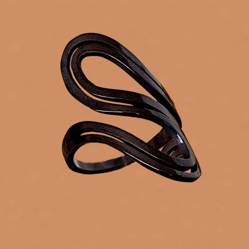 انگشتر دخترانه مدل خمیده کد tda259