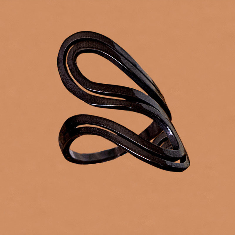 انگشتر دخترانه مدل خمیده کد tda259