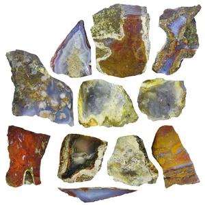 سنگ راف عقیق شجر مدل G12 مجموعه 11 عددی