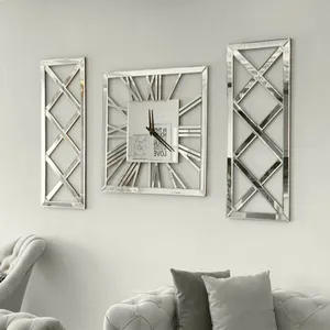 ساعت دیواری کد m104 به همراه تابلو آینه