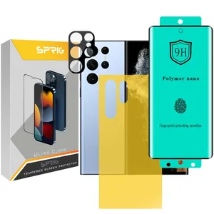 Sprig 3D-SPNNP camera lens protector for Samsung Galaxy S22 Ultra with screen protector and back protector
