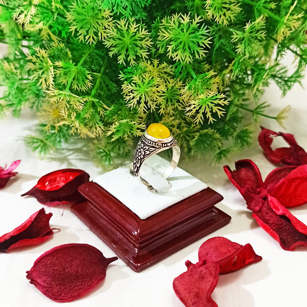 انگشتر نقره مردانه سلین کالا مدل شرف الشمس ce-As106