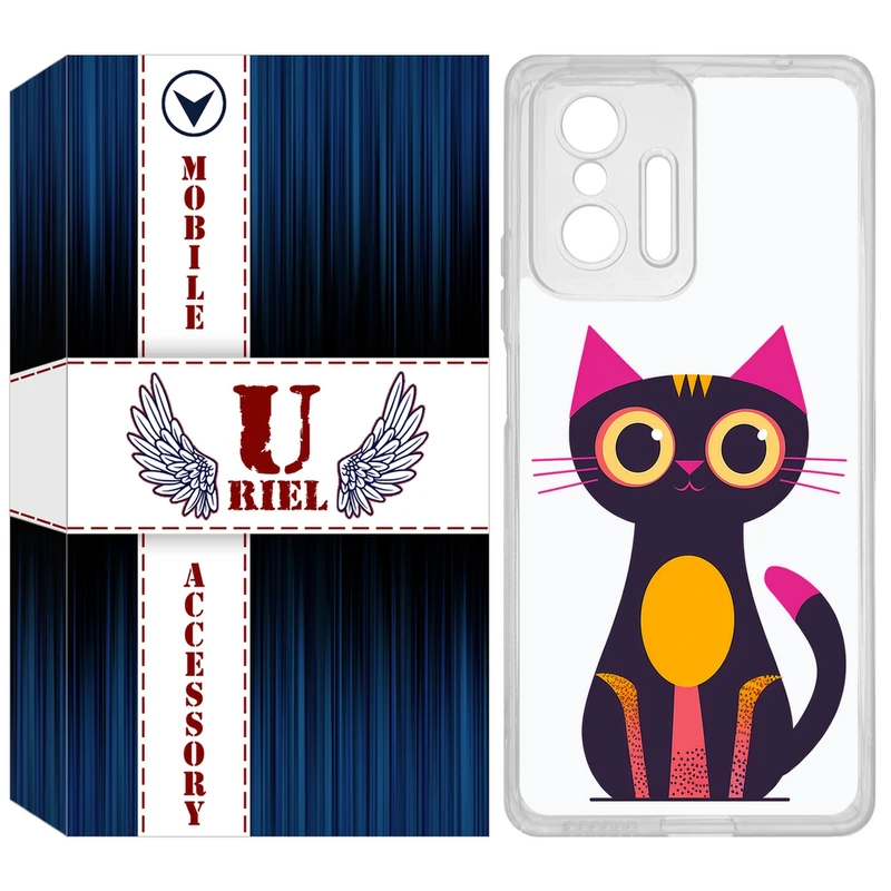 کاور یوریل مدل Clear کد 46 طرح گربه مناسب برای گوشی موبایل شیائومی 11T / 11T Pro