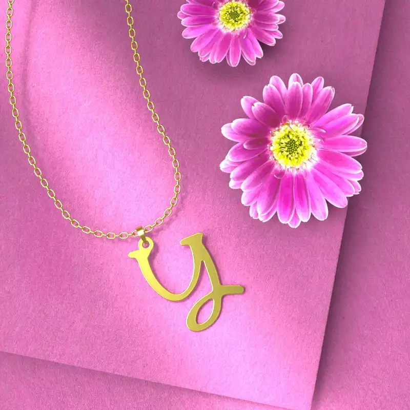 گردنبند طلا 18 عیار زنانه مدوپد مدل حرف Y کد H3-1-1389