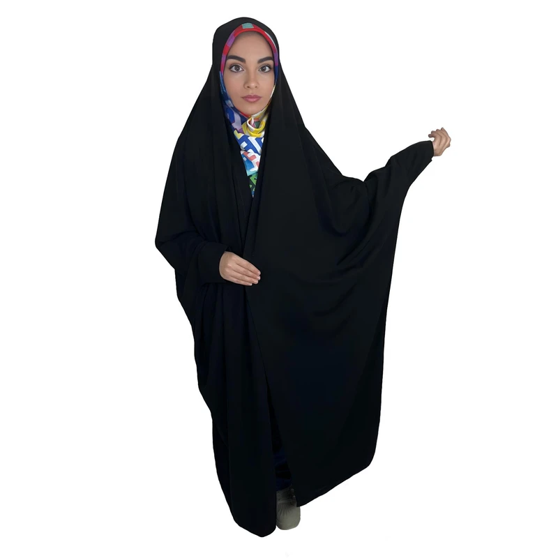 چادر دانشجویی مدل مچی ساده کرپ کره