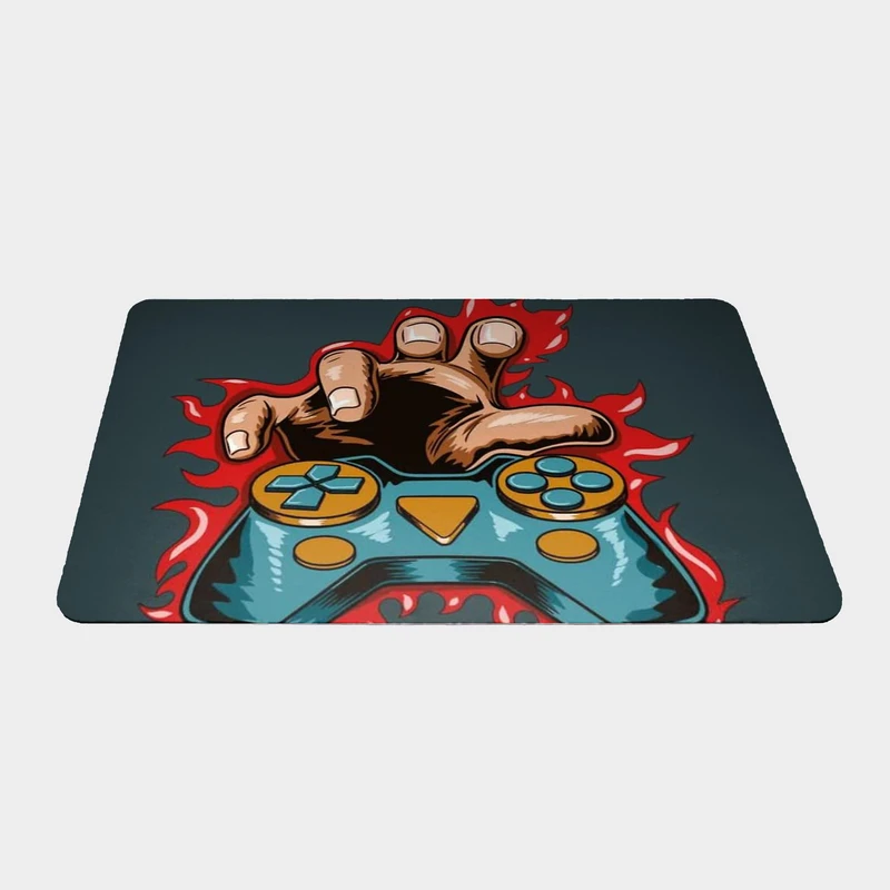 ماوس پد طرح دست و دسته بازی با شعله سایز 24x37 سانتی متر