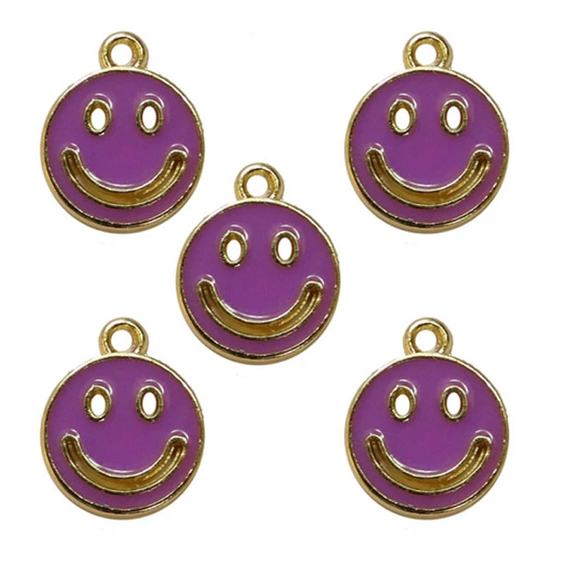  آویز گردنبند دخترانه مدل استیکر خندان کد 101 بسته 5 عددی