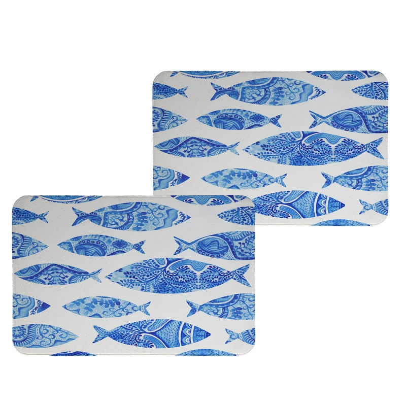 زیربشقابی طرح ماهی کد 9019 بسته 2 عددی  