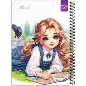 دفتر نقاشی 150 برگ انتشارات  بله مدل رحلی طرح فانتزی دختر نقاش کد A4-P80