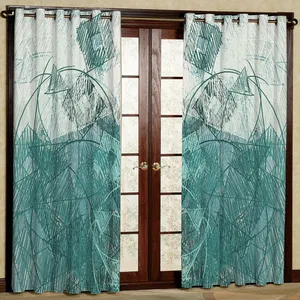   پرده مدل طرح دار مخمل پانچی کد 2362 سایز 140x280 سانتی متر