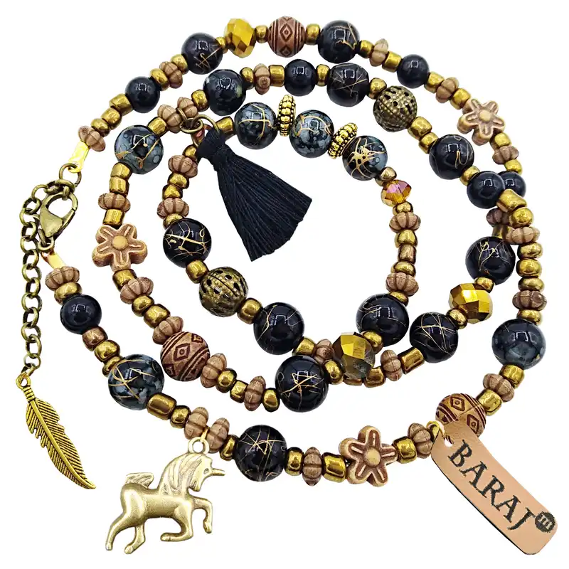 دستبند زنانه باراج من مدل اسب و پر کد ASO-P