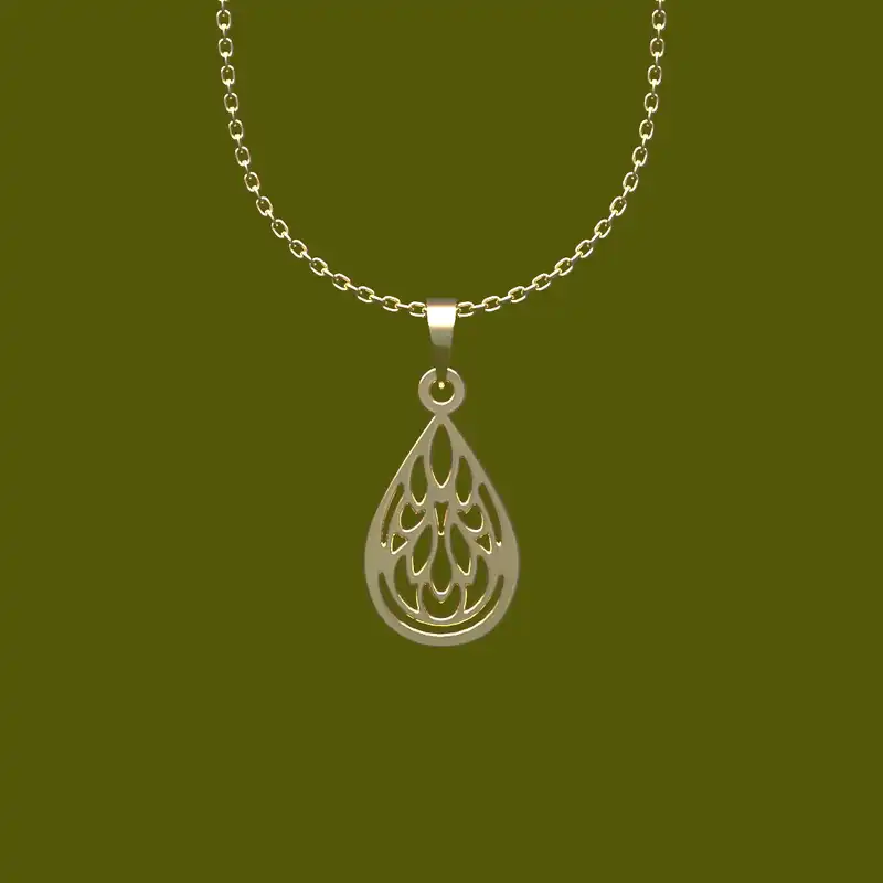 گردنبند طلا 18 عیار زنانه مدوپد مدل هندسی کد S2-1-1058