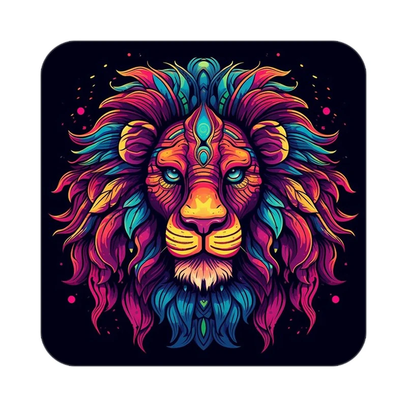 زیر لیوانی کاکتی طرح شیر مدل mp23325